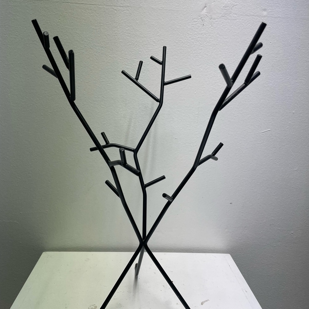 Modern Black Metal Sculpture